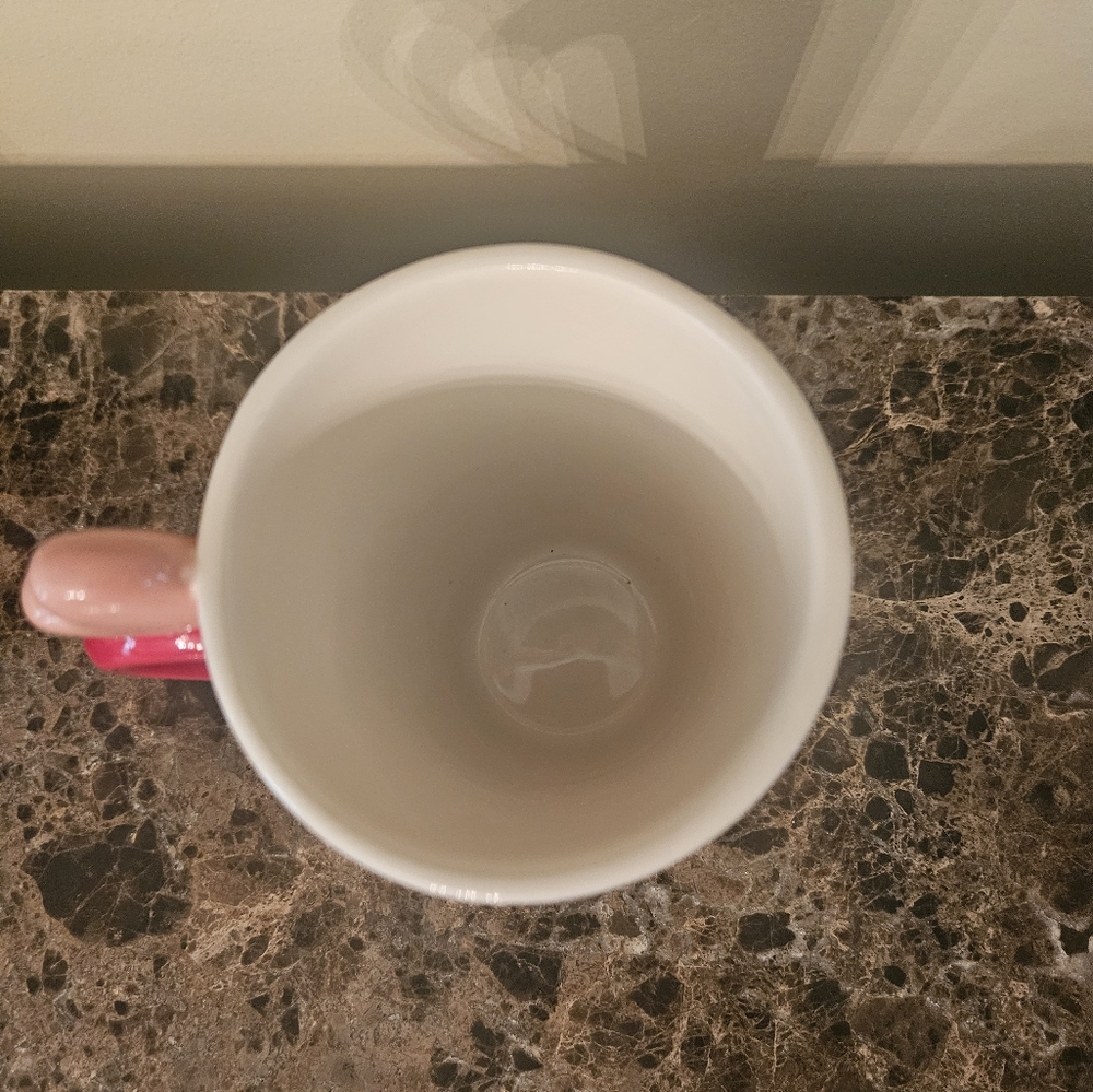 NWOT Valentine's 2011 Heart Motif Mug in Pink and White - Picture 6 of 6